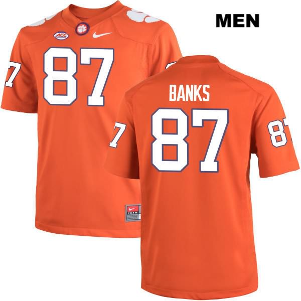 Men's Clemson Tigers #87 J.L. Banks Stitched Orange Authentic Nike NCAA College Football Jersey LEZ2046JZ
